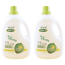 AKIRA 御衣坊 檸檬水晶洗衣精 天然冷壓檸檬油 生態濃縮 無苯無磷無螢光劑, 2L, 2瓶
