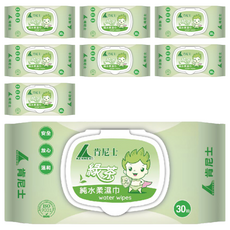 KENNEX 肯尼士 綠茶幼兒柔溼巾 純水 無酒精 無螢光劑, 40g, 30張, 8包