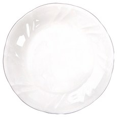 HOLA 和樂家居 朵樂骨瓷平盤10.5吋 560g, 白色, 1個