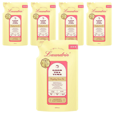 Laundrin 朗德林 Good Tea Time柔軟精 大吉嶺檸檬茶香 補充包, 5包, 480ml