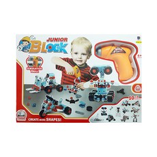 BOHUI 小小工程師電鑽積木組, 1組, 淺藍色