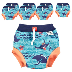 close Pop-in 嬰兒尿布褲 游泳用 男女通用 魟魚,束口設計, 彈性材質, 裏層鋪棉, M, 5件