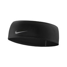 NIKE 耐吉 DRI-FIT SWOOSH 慢跑頭帶 2.0 N1003447042OS F, 黑銀色, 1個