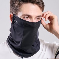 RATIA UV 防紫外線運動高爾夫面罩, 黑色, 1個