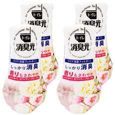 小林製藥 浴廁消臭元 eco容器芳香劑, 白茶花香, 400ml, 4瓶