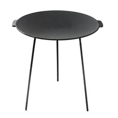 CLS 鑄鐵燒烤鍋 附支架 3支, 黑色, 1個