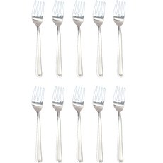 Willive 韓國製304不鏽鋼圓形餐具, 10個, 銀色