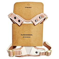 AUSKOMMEN. 奧斯克曼 X胸背帶 玫瑰金 鋅合金配件, M(35~65cm), 1個