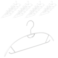 iRoom 北歐風可疊掛無痕防滑曬衣架 弧型衣架, 柔霧白, 20個
