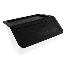 收納王妃 掀蓋式折疊收納箱 33L 6個, 黑色, 1組