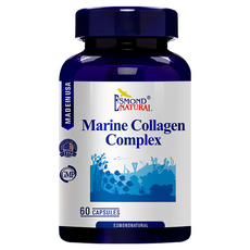 ESMOND NATURAL 愛司盟 海洋蛋白複合膠囊，含水解魚膠原蛋白 雞冠萃取物(含玻尿酸) 維生素C 維生素B6 維生素B12，60顆/瓶, 1罐