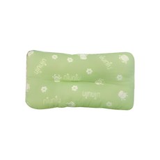 兒童100%純棉紗布立體水洗枕, 綠牛, 1入