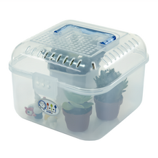 JUSKU 佳斯捷 小漢寶寵物箱 收納盒 置物盒, 1個, 透明色