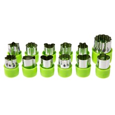 comet 蔬菜餅乾壓模組 大 6 x 4.5cm + 小 4.5 x 3.2cm 12入, 1組