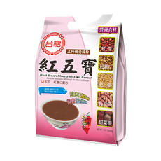 台糖 紅五寶 紅豆薏仁配方 即沖即食 奶素 營養食材, 1袋, 15包, 450g
