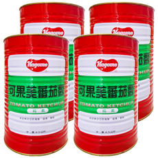 KAGOME 可果美 蕃茄醬 純素, 4.5kg, 4桶