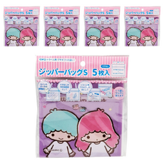 Sanrio 三麗鷗 T/S 拉鍊袋, 5個裝, 1組