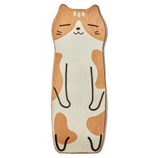 好物良品 家居可愛保暖吸水防滑床邊腳踏地毯地墊, 放空貓