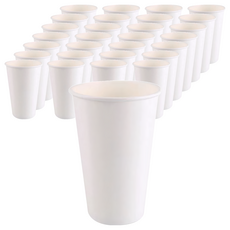 JX 雙P冷熱共用杯, 公版 16oz 白色, 耐熱0度~90度, 50個, 5袋