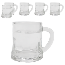 PAMIRE 把手燒酒杯 矮胖杯型 60ml 6入, 透明