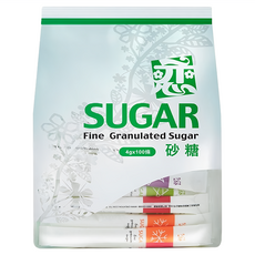 戀 長條砂糖, Fine Granulated Sugar, 4g*100入, 400g, 1袋