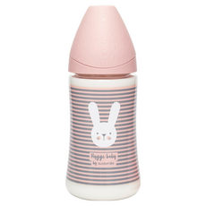 Suavinex 蘇維妮 Hygge 優質PA奶瓶 0~9個月適用, Whisker Pink, 270ml, 1個