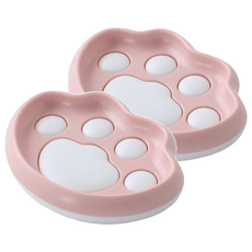 E.dot 貓掌瀝水肥皂架, 黏貼式 ABS樹脂, 粉底白心/白底粉心 浴室/廚房適用, 2個