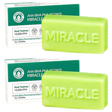 SOME BY MI 30天奇蹟淨顏美肌皂，蘊含植物成分萃取，敏感肌適用，去除肌膚老化角質，補水保濕，溫和不刺激，全身皆可適用, 95g, 2個