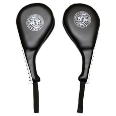 S-SportPlus+ 拳擊雞腿靶 黑色 高密度填充 人體工學握把 耐磨皮革, 40 x 20 x 5.5cm, 1個