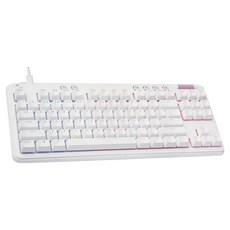 logitech G 羅技G 美型炫光機械式有線鍵盤 原廠保固, White, G713, 茶軸