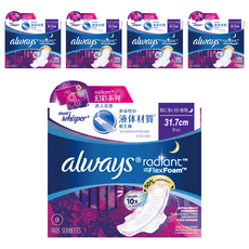 whisper 好自在 台灣公司貨 液體衛生棉 清新淨味, 夜用加長型, 9片, 5盒