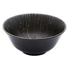 千十草 多用碗 陶瓷碗 15 x 6.5cm, 黑色, 1個