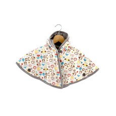 mezoome有機棉斗篷 土耳其藍 柔軟親膚 9M~3Y, 大象灰