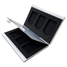 ziya 智雅科技 SWITCH 專用遊戲卡收納盒 薄型名片金屬 鋼鐵款, 科技銀, 1個, GAME-11005502-19