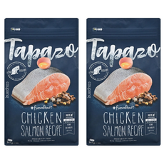 Tapazo 成幼貓用 凍乾雙饗宴 低敏配方乾糧,鮭魚, 凍乾雞肉, 營養乾糧, 2lb, 2包
