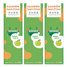 Luveta 樂唯他 彩虹創意兒童專用含氟泡沫牙膏 青蘋果口味 50ml, 3瓶