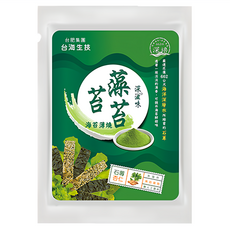 Taiwan Yes 台海生技 深滋味 藻苔苔 海苔薄燒 含杏仁和白芝麻, 40g, 1包