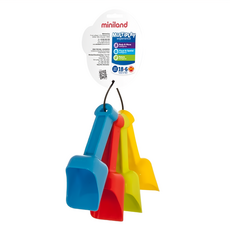 miniland 沙雪地幼兒鏟子 Set 4入, 適用年齡: 18個月以上, 90g, 1組