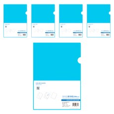 ECO Chungwoon colorchip A4 L型文件夾 20入, 藍色, 5組