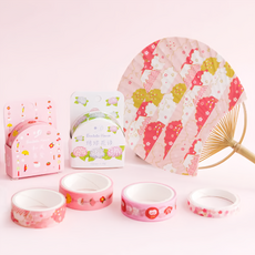 Bentoto House 本朵愛舍 日式和風和紙膠帶 6個 ,漫天櫻花,1組