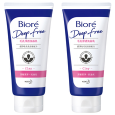 Biore 蜜妮 台灣公司貨 Deep Free 毛孔淨透洗面乳, 120g, 2條