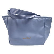 時尚馬卡龍色 大容量 PU防水保溫/保冷便當袋, 22.5 x 14 x 19cm, 藍色, 1個