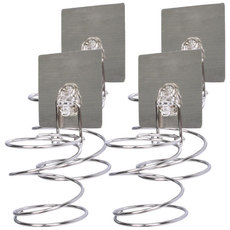 居家達人 環保無痕魔力貼掛勾 吹風機架 不鏽鋼 PC 超黏多次膠, 4個, LT-82011