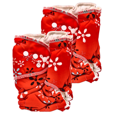 sloomb OBF 有機竹棉夜用布尿布 L 蜜糖朵朵 寶寶尿布 透氣舒適 環保尿布, 2件