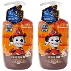 PAW PATROL 汪汪隊立大功 兒童沐浴泡泡露 蘋果香氛, 500g, 2瓶