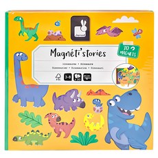 Janod磁鐵故事書, 30枚造型磁貼, 1本, 小恐龍歷險記