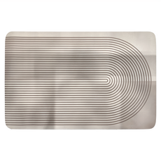 Mega 北歐侘寂風 元素軟皮革硅藻泥吸水地墊 Set 2 科技皮+橡膠材質, 曙光, 40 x 60cm