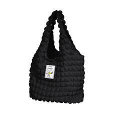 Kiiwi O SN雲朵單肩包 聚酯纖維 提把22cm, 31 x 8 x 30cm, 黑色