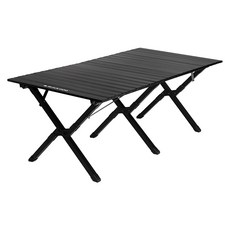 BLACK DOG 黑狗 鋁合金蛋捲桌 鐵支架版 5830g, 黑色