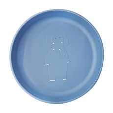 Trixie 動物造型矽膠餐盤, 適用溫度:-20°C ~ 200°C, 逗趣小象, 直徑18 x 2.5cm, 1個